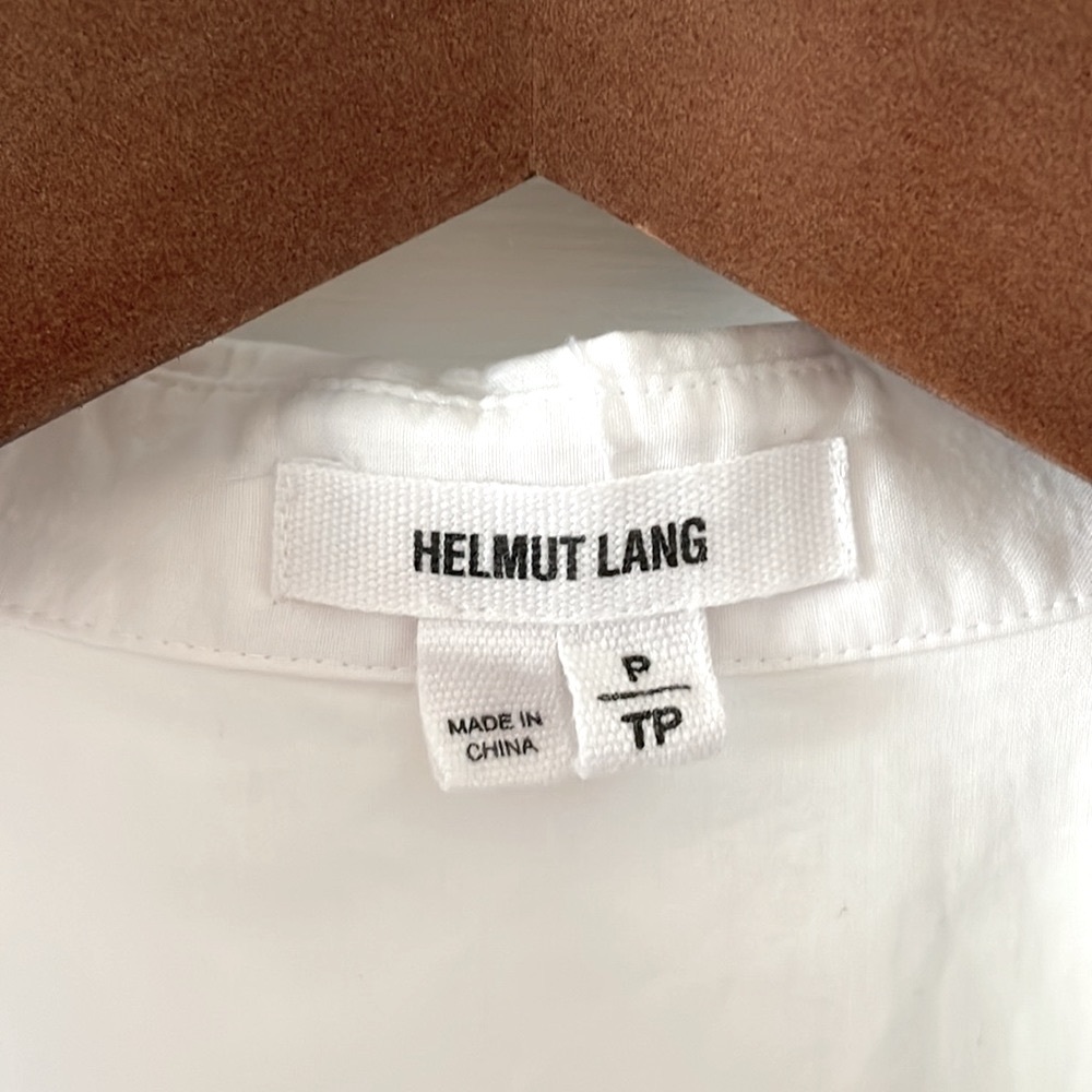 Helmut Lang White Sleeveless Button Up With Side … - image 4